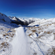 Le cirque du Litor et le Val d'Azun sous une neige légère