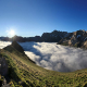 Vue des vallées de Gavarnie avec la mer de nuages